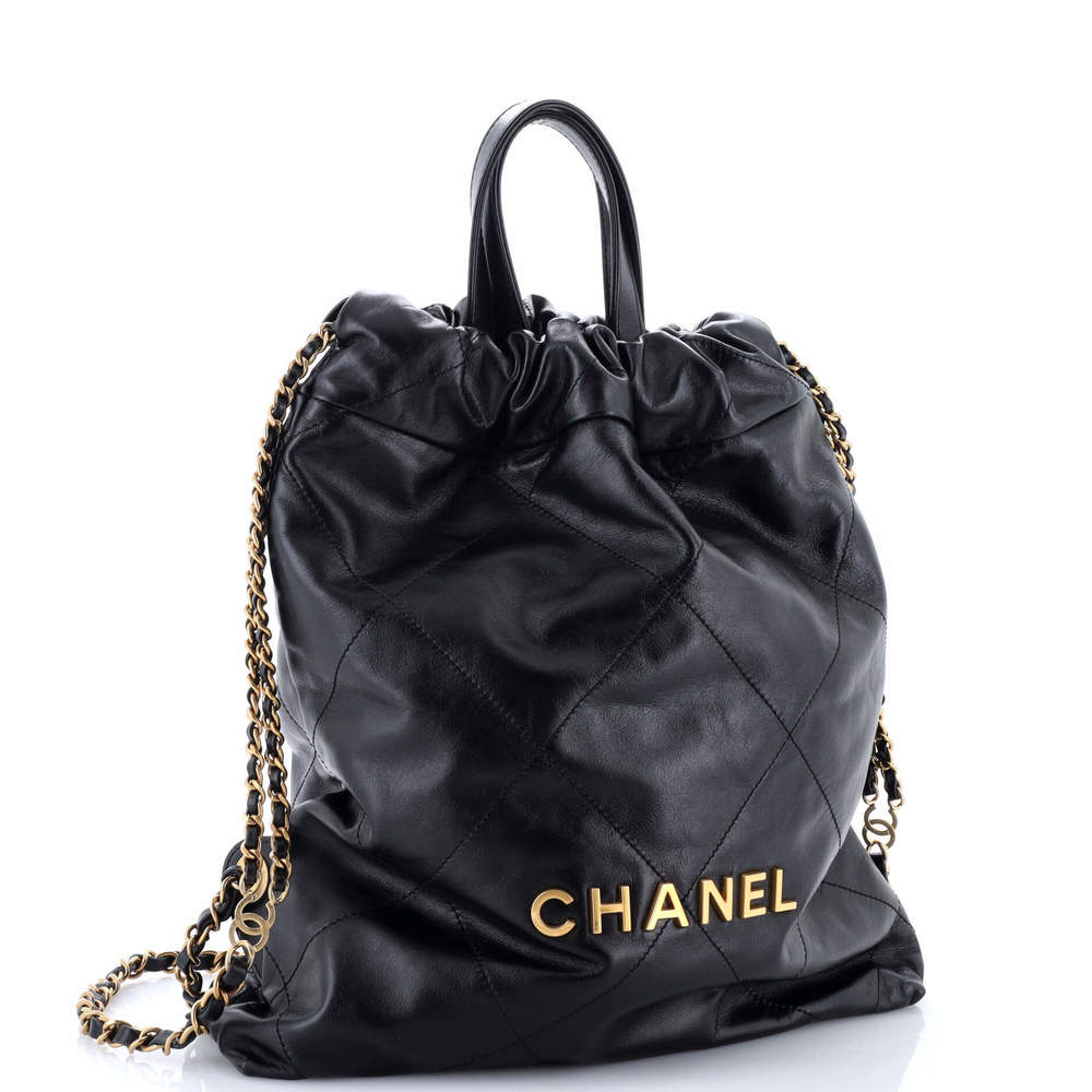 Chanel Medium 22 Chain Backpack Quilted Calfskin - Picture 2 of 5